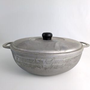 Imusa Cast Aluminum Colombian Caldero Cooking Stock Pot 5.2qt w/ Tight Fit Lid